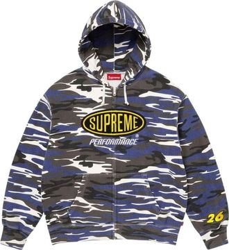 SUPREME SS26 Performance Zip Up Hooded Sweatshirt Blue Camo SUP-SS26-015-BLUCAMO