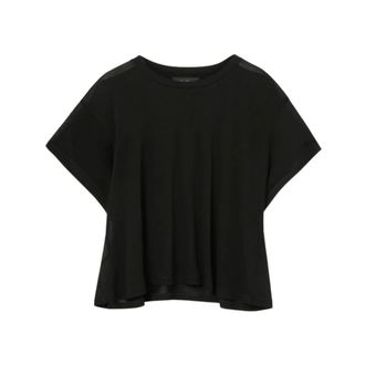 Dondup T-Shirts, female, Black, S, V-Neck T-Shirt