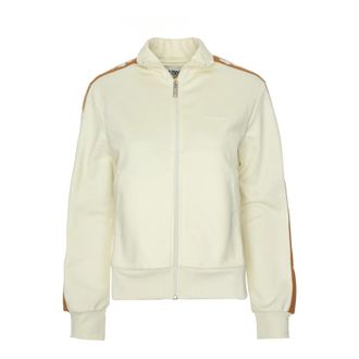 Autry Trainingsjack met klavermotief en rits - Heren - Vesten met rits - Beige - L - Hoodies & sweatvesten
