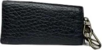 Burberry Pre-owned Accessories, female, Black, Size: ONE SIZE Pre-owned Leather Key-holder
