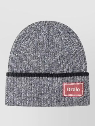 Dr&ocirc;le de Monsieur wool beanie hat folded cuff ribbed