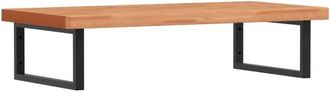vidaXL Basin Shelf Wall Mounted Steel and Solid Wood Beech Vidaxl
