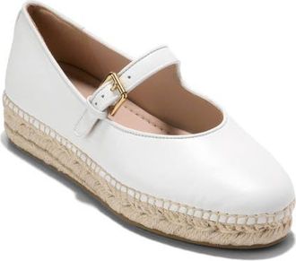 Cole Haan CloudFeel Asbury Mary Jane Flat in White Leather at Nordstrom, Size 6.5