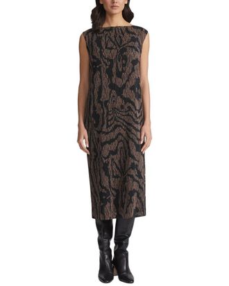 Lafayette 148 New York Plisse Sleeveless Midi Dress