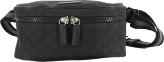 Gucci Black Nylon Leather Fanny Pack Sling Bag (Pre-Owned)