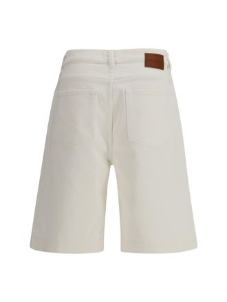 P.A.R.O.S.H. Denim Bermuda Shorts - Beige
