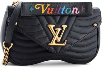 Louis Vuitton New Wave Chain Bag Quilted Leather MM crossbody bag - Zwart
