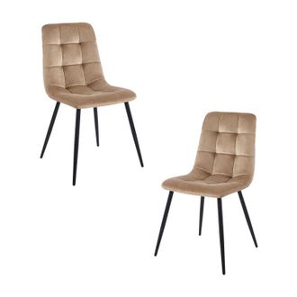 Regalos Miguel Packs Sillas Comedor - Pack 2 Sillas Stuhl Terciopelo - Champ&aacute;n