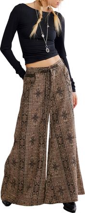 Free People Womens Dahlia Wide Leg Pants In Brown
