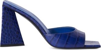 The Attico 85mm Mini Devon square-toe mules - women - Calf Leather/Leather/Rubber - 36 - Blue