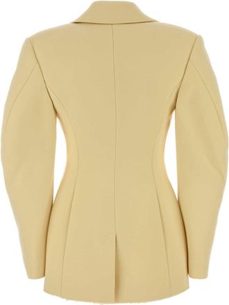 Givenchy Womens Cocoon Blazer Beige Wool Nylon Elastane Blazers