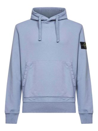Stone Island Hoodie met trekkoord en buidelzak - Blauw