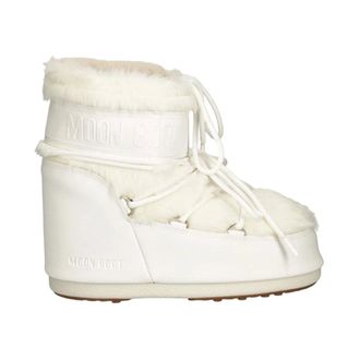 Moon Boot Schoenen, Dames, Wit, 36 EU, Polyester, MB Icon Low Faux Fur