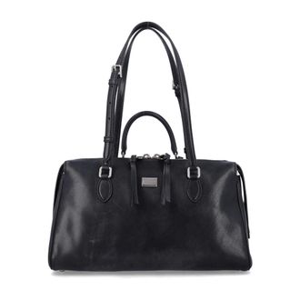 Dolce & Gabbana Leather Top Handle Bag - female - Dolce & Gabbana - Handbags - Black - ONE SIZE - Bags