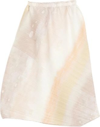 Issey Miyake Dames, Rokken, Beige, Maat: 2XL Poliester