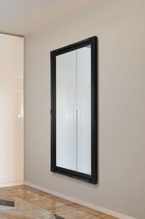 MirrorOutlet Hamilton Black Shabby Chic Design Large Full Length Wall/Leaner Mirror 167cm x 76cm | Size: 167 cm x 76 cm