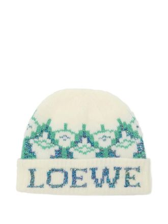 Loewe Berretto con paillettes - Bianco