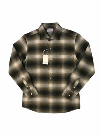Alessandro Gherardi Mens Button Up Shirt In Black / Beige
