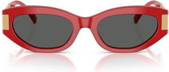 Versace 54mm Cat Eye Sunglasses in Full Red /Dark Grey at Nordstrom