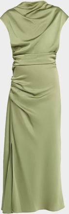 SIMKHAI Burke Draped Midi Dress
