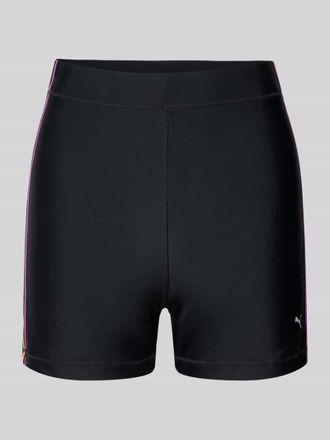 Puma High Waist Bikini-Hose mit Logo-Print in Black, Gr&ouml;&szlig;e S