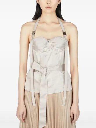 Rokh Corsetto con scollo allamericana - Toni neutri