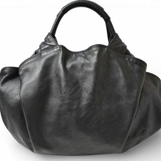 Loewe Black Leather Handbag Tote Bag (Pre-Owned)