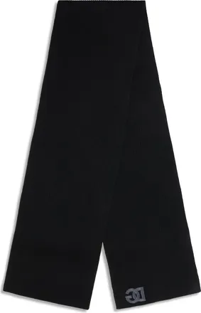 Dolce & Gabbana Ribbed Virgin Wool Scarf - Black