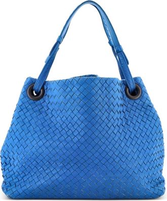 Bottega Veneta Bella Intrecciato Nappa Medium tote bag - Blauw