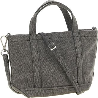 Maison Kitsun&eacute; Profile Fox Canvas Bag - Grey
