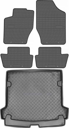 OEM Juego De Alfombrillas De Goma Para Peugeot 307 Estate (2001-2007) + Alfombrilla Para El Maletero