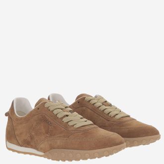 Tod's Womens Sneakers Suede Light Brown Trainers
