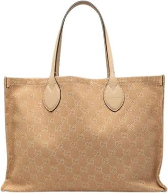 Gucci Bolso Tote Vintage Pre-owned de Denim - Pre-owned - Mujer - Beige - ONE SIZE
