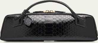 Alaia Le Teckel Snakeskin Top-Handle Bag