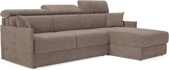 Divani.Store Sof&aacute; esquinero convertible impermeable 232 cm izquierdo marr&oacute;n