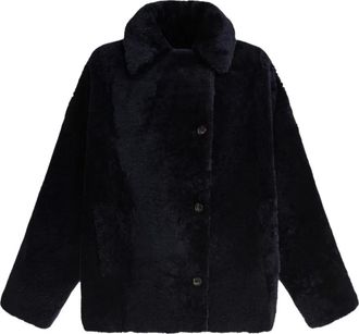 Break & Walk Cappotto in shearling - Blu