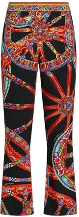 Dolce & Gabbana Zijden broek met Carretti-print