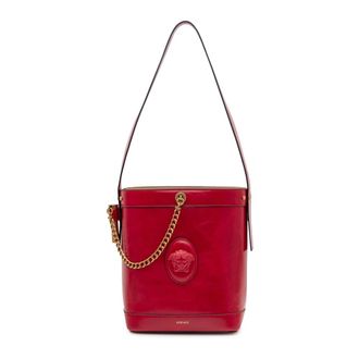 Versace Bucket Bags, female, Red, Size: ONE SIZE La Medusa Bucket Bag