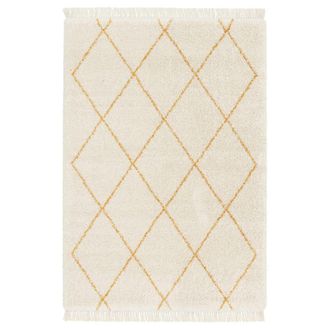 AFK Living Alfombra gruesa con flecos, suave y refinada 160 x 230 cm