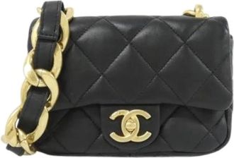 Chanel Pre-owned Borsa a Spalla in Pelle di Agnello - - Pre-owned - Donna - Nero - ONE SIZE