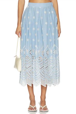 Misa Aggie Skirt In Periwinkle Scallop