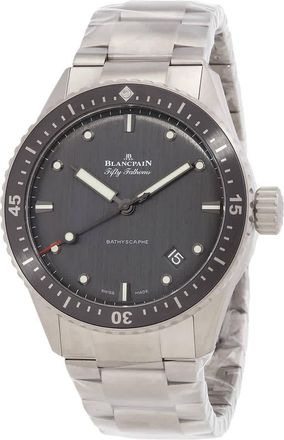 Blancpain Fifty Fathoms Automatic Grey Dial Mens Watch 5000 1210 98S
