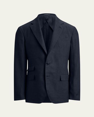 Ralph Lauren Purple Label Mens Cotton and Cashmere Glen Plaid Single-Breasted Sport Coat
