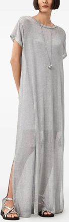 AllSaints side-slit maxi dress - Grey