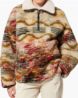 Isabel Marant Marner Coat In Ecru/ochre