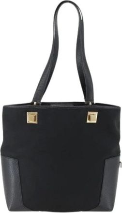 Ferragamo Pre-owned Tote Bags, female, Black, Size: ONE SIZE Pre-owned Canvas shoulder-bags