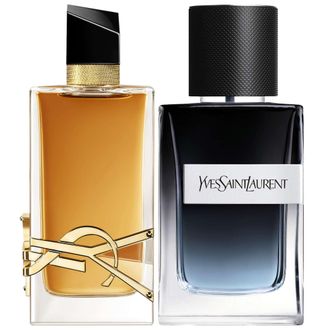 Saint Laurent Unisex Duo: Libre Eau de Parfum Intense 90ml & Y For Men Eau de 100ml - Gold - One Size