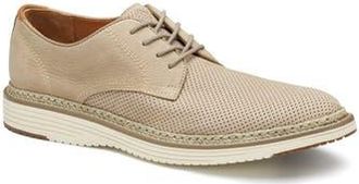 Johnston & Murphy Upton Perforated Plain Toe Derby in Taupe Nubuck at Nordstrom Rack, Size 9