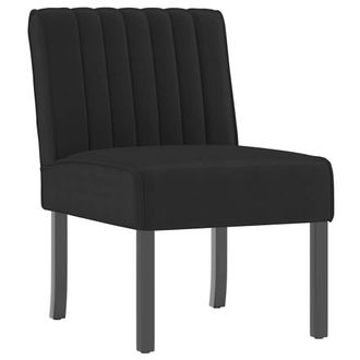 vidaXL Silla Tapizada De Terciopelo Negro Vidaxl