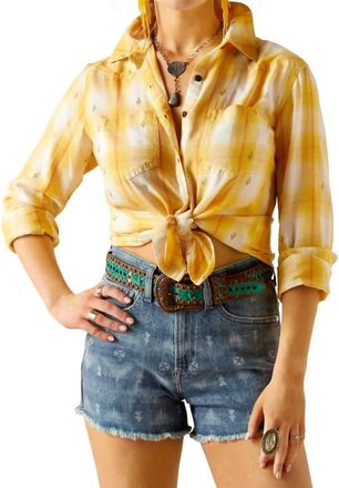 Ariat Billie Jean Shirt In Cactus Plaid